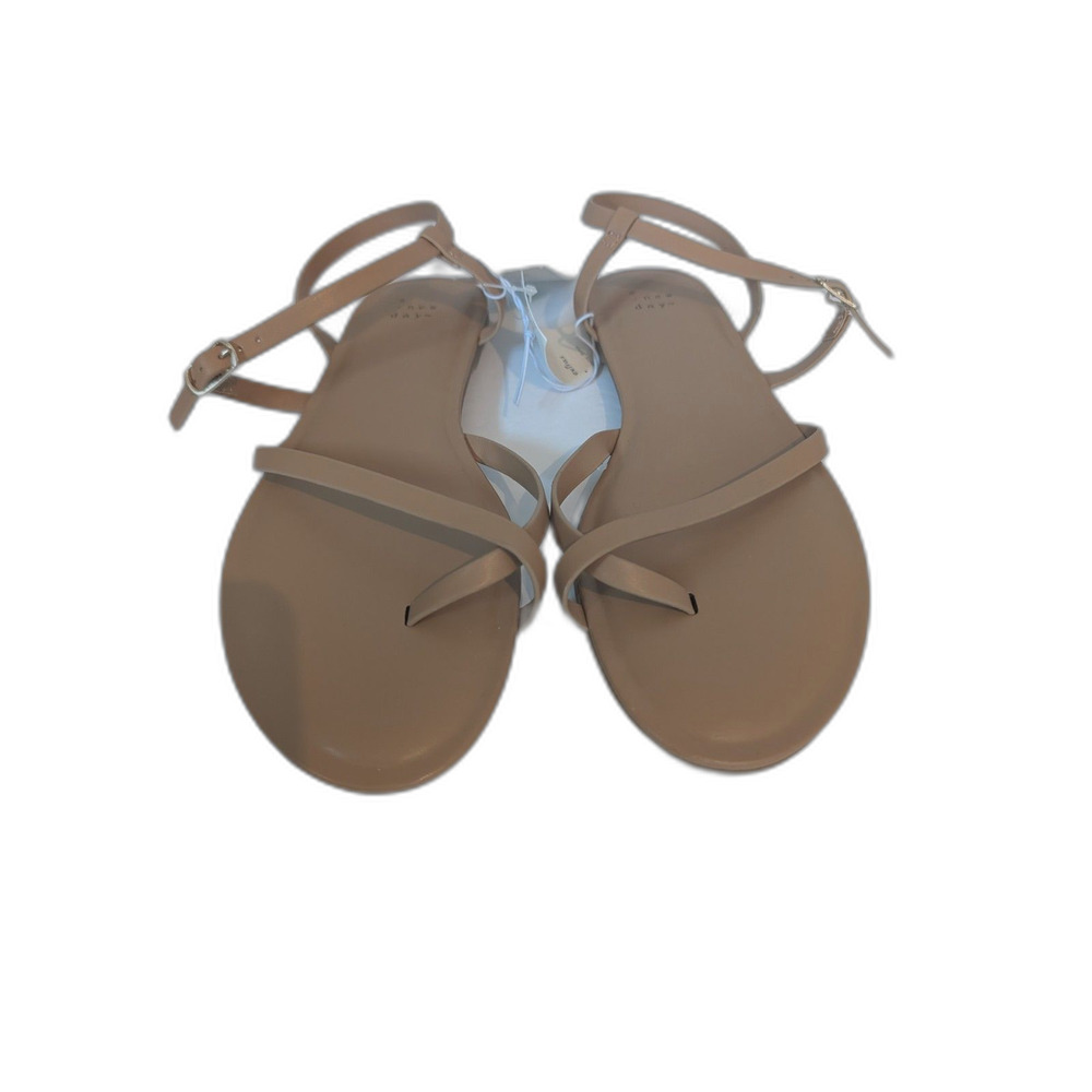 Women's Alexandra Strappy Sandals - A New Day - Tan Size 10